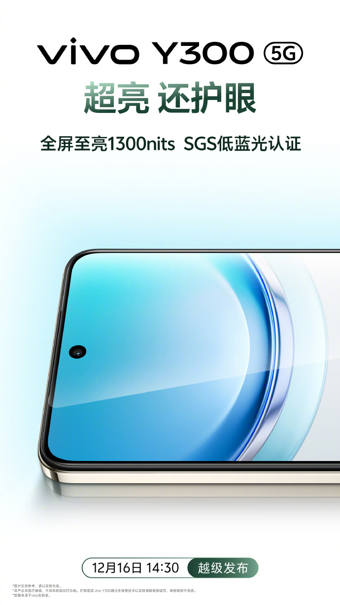 Vivo Y300 smartphone design and screen