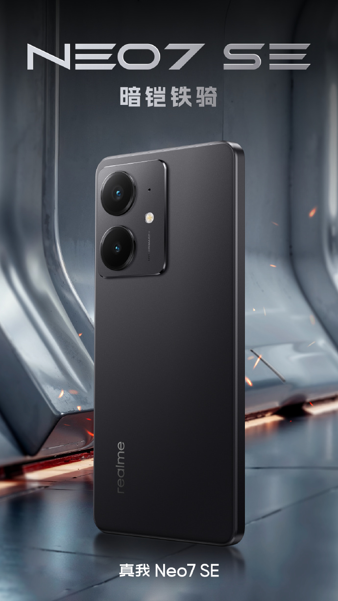 Realme Neo7 SE smartphone in black colour