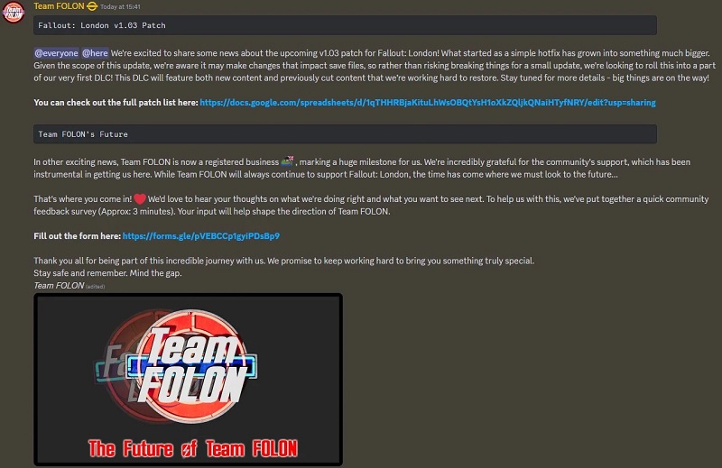 Скріншот звернення Team FOLON