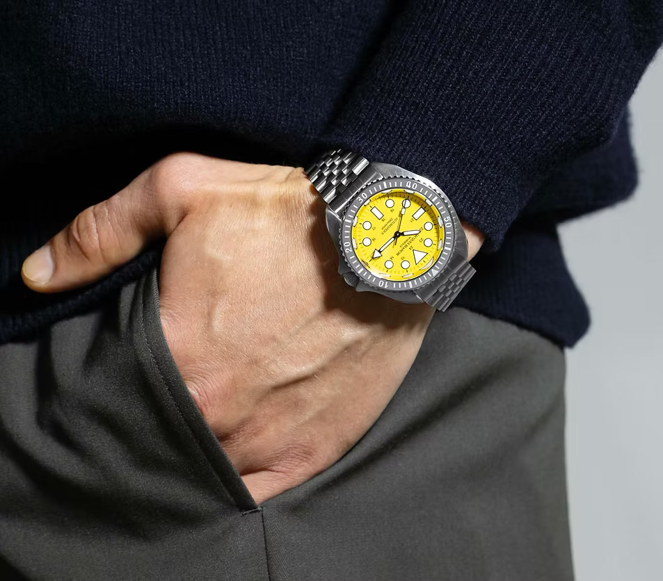 The JB200 Aquastrike watch on the wrist. Illustration: Jacques Bianchi