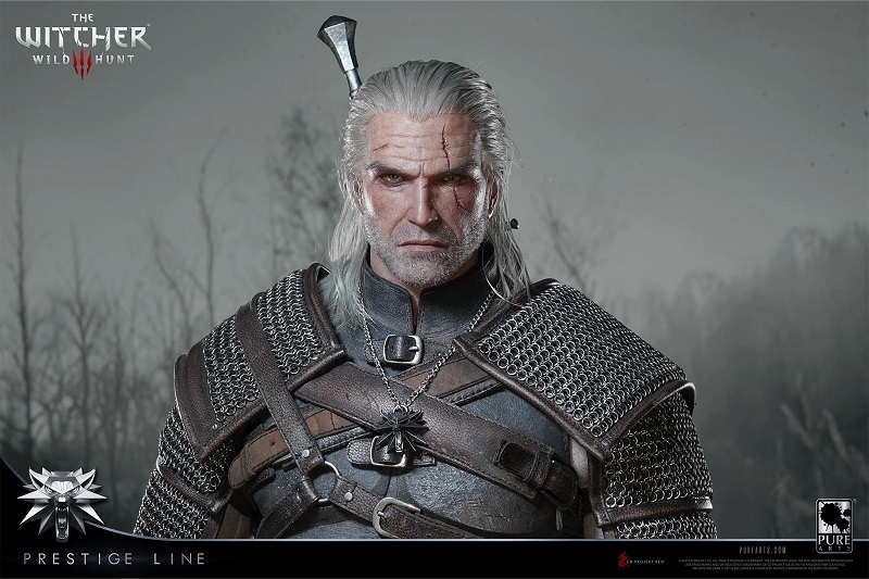 The figure of Geralt from The Witcher