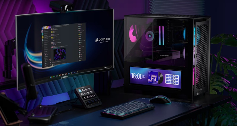Corsair Frame 4000D LCD RS ARGB з дисплеєм Xeneon Edge