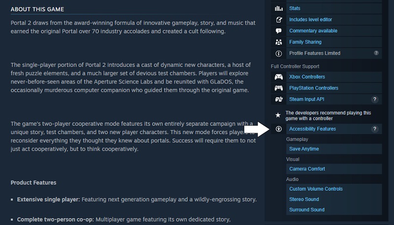 Image of an accessibility-enabled game