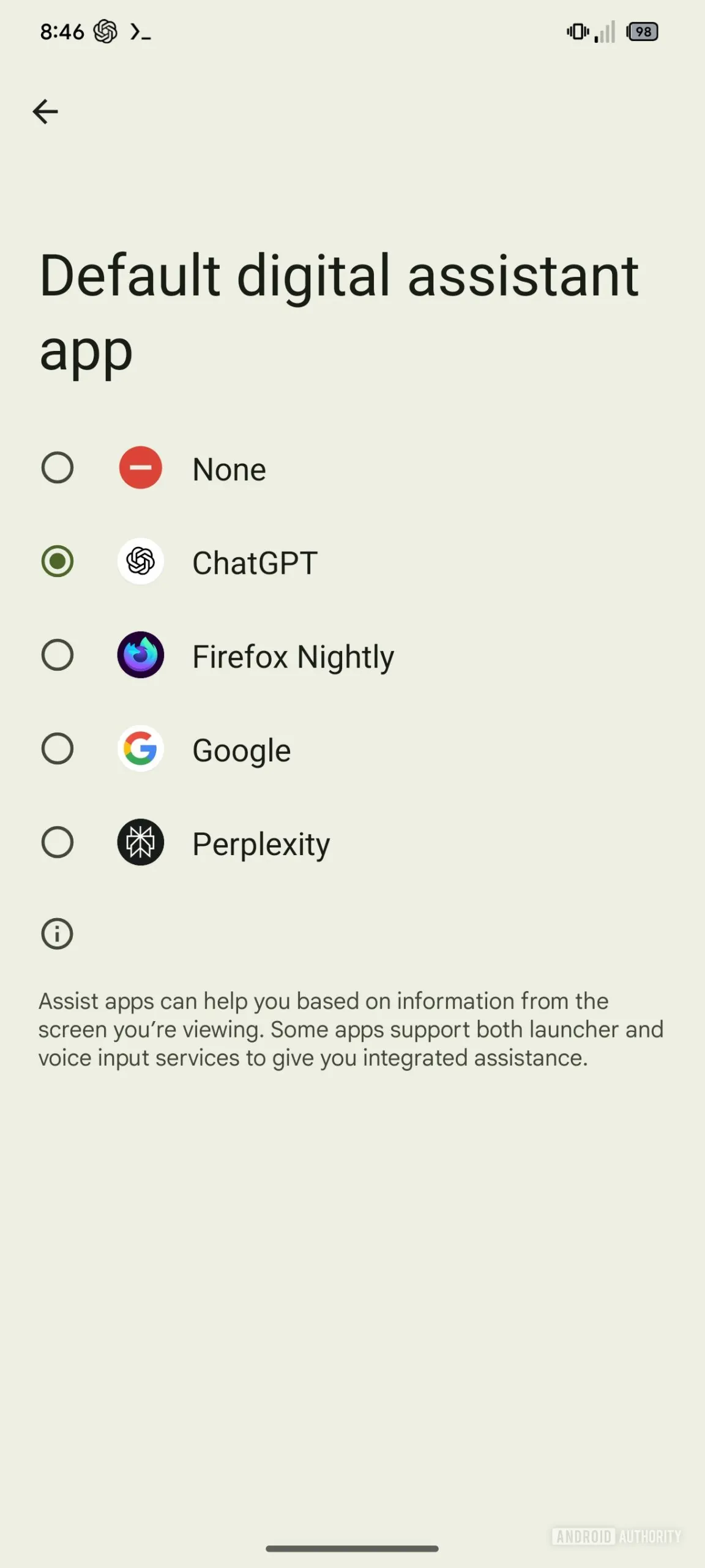 ChatGPT sur Android