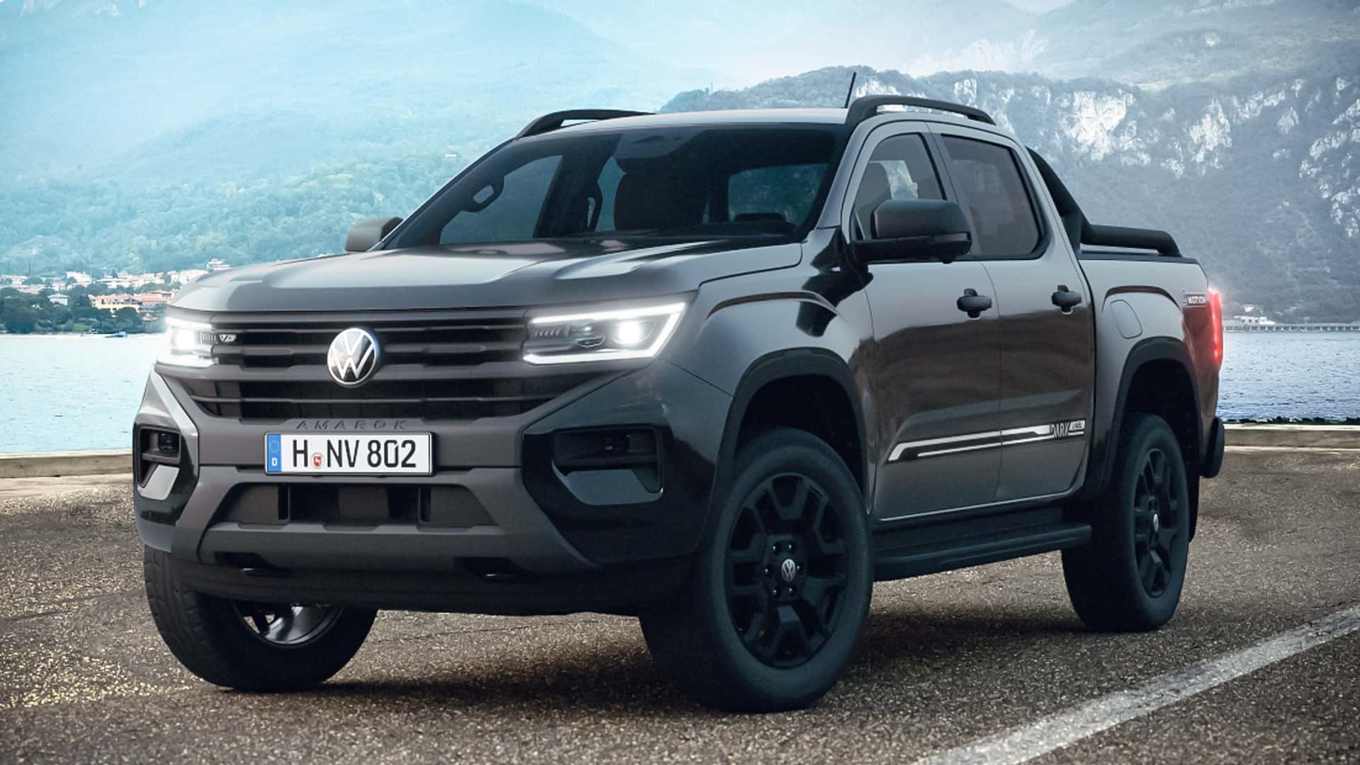 Volkswagen Amarok Dark Label передній вигляд