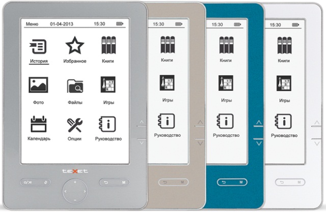 Два ридера TeXet TB-504 и TB-506 с E-Ink дисплеями 4.3 и 6 дюймов соответственно-2