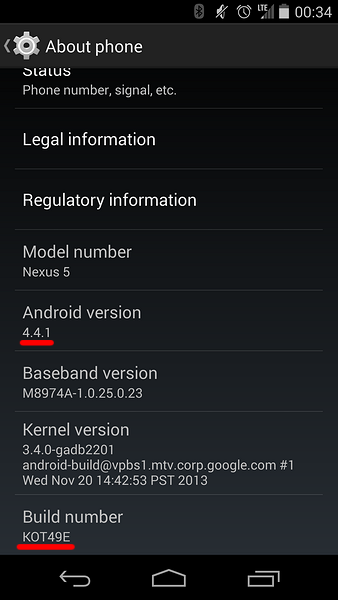 Android 4.4.1 для Nexus 5 исправляет проблемы с камерой, динамиком и выходом на наушники