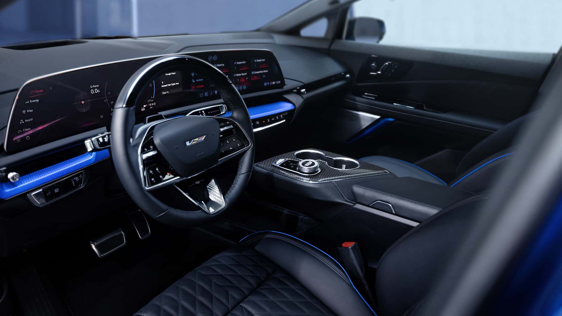 2026 Cadillac Optiq V in the garage.
