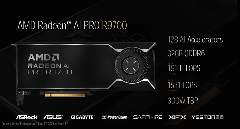 Графические ускорители Radeon AI PRO 9000