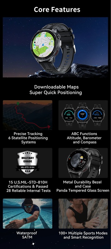 Black Rollme G6 smartwatches