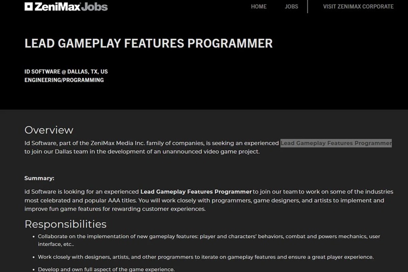 A teaser of the new game from id Software