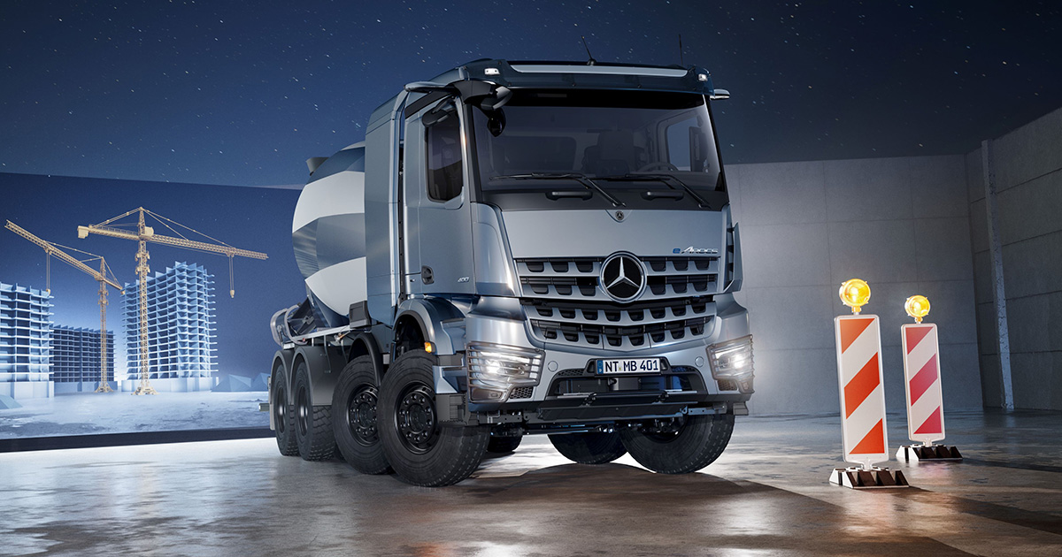 Mercedes-Benz eArocs 400 sur le chantier
