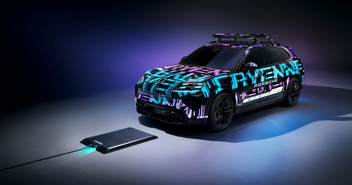 Porsche wireless charging prototype at the show