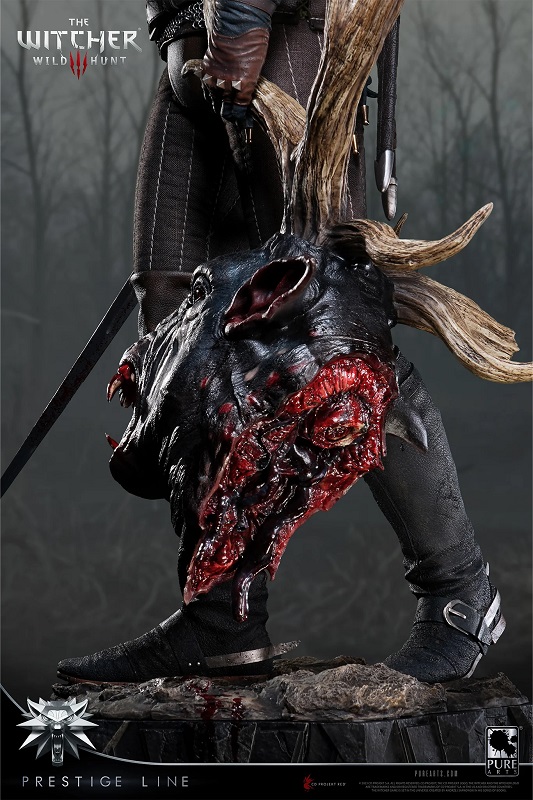 Detail of the figures of Geralt and Ciri