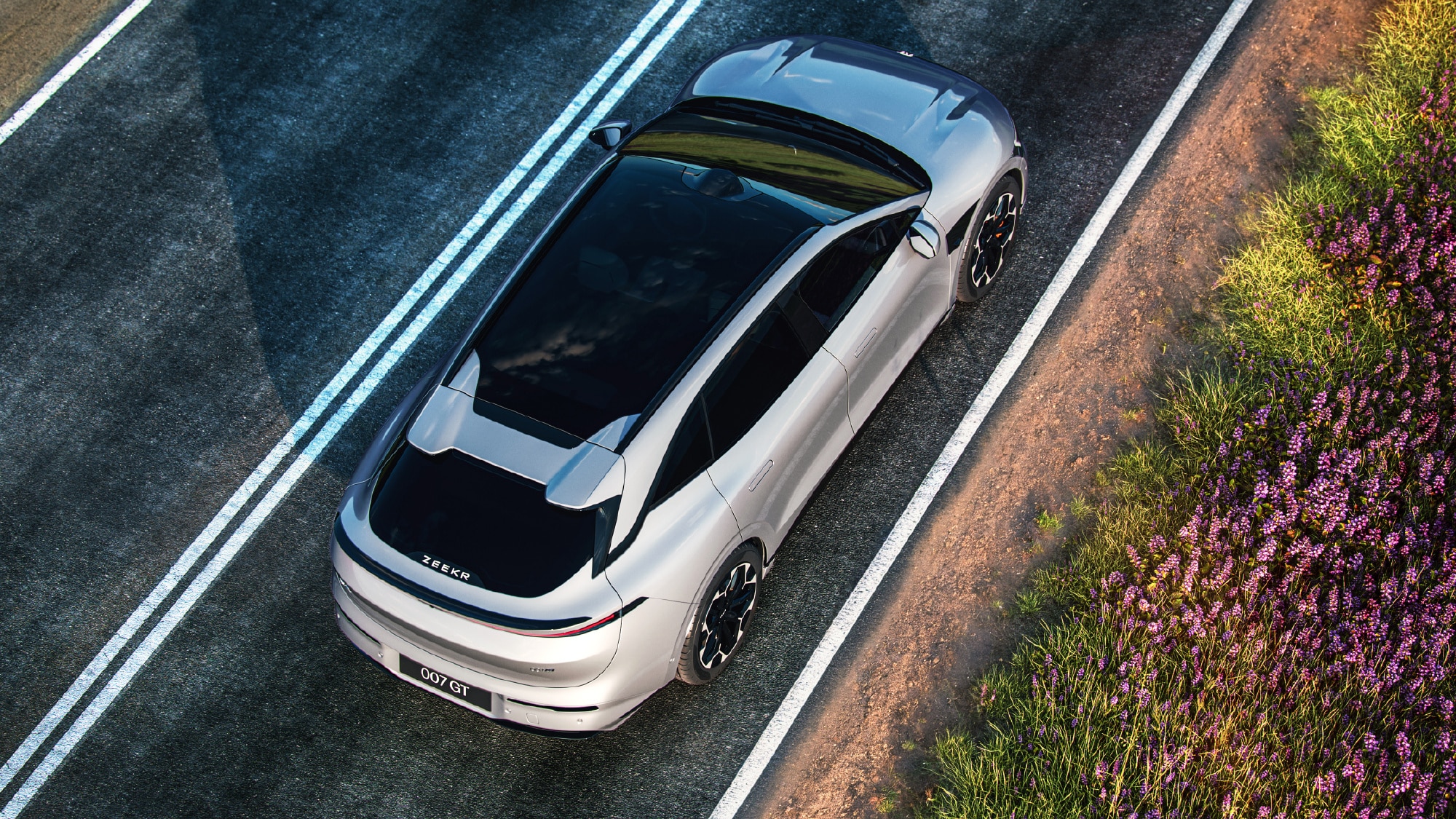 Rear view of the Zeekr 7 GT