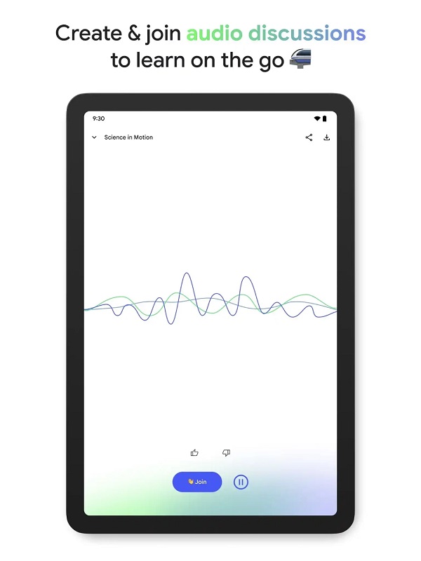 Image of the fourth screen of the NotebookLM application