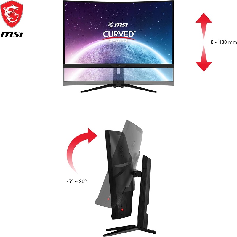 MSI MPG 325CQRXF monitor in the interior