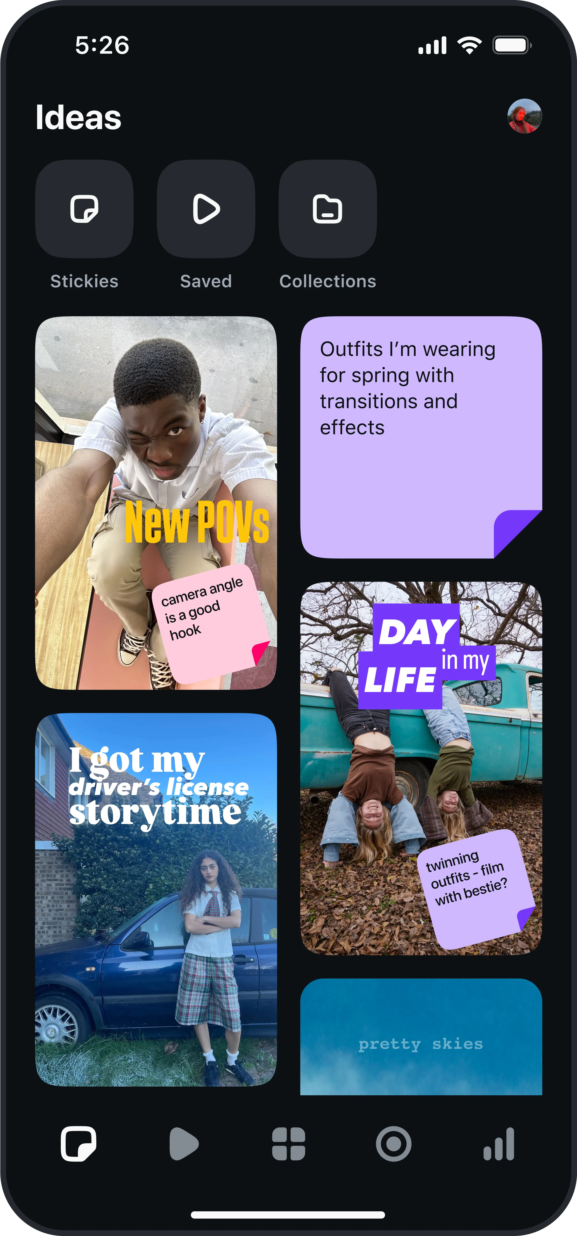 Editing features in Edits app