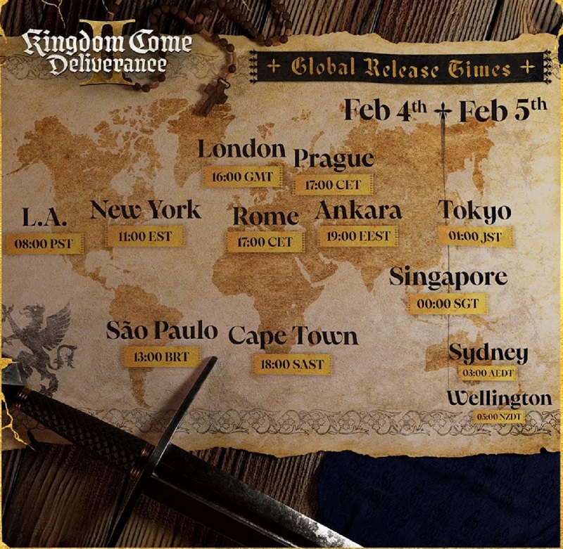 Kingdom Come: Deliverance 2 release map