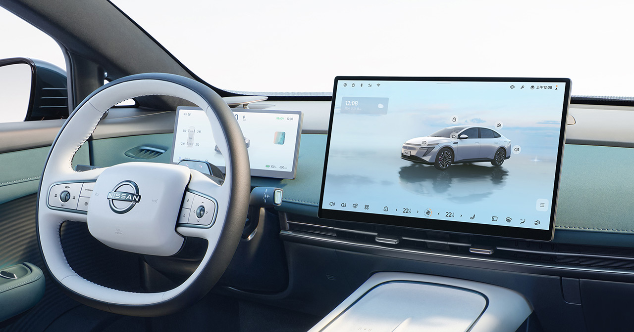 Intérieur du Nissan N7 et ses éléments
