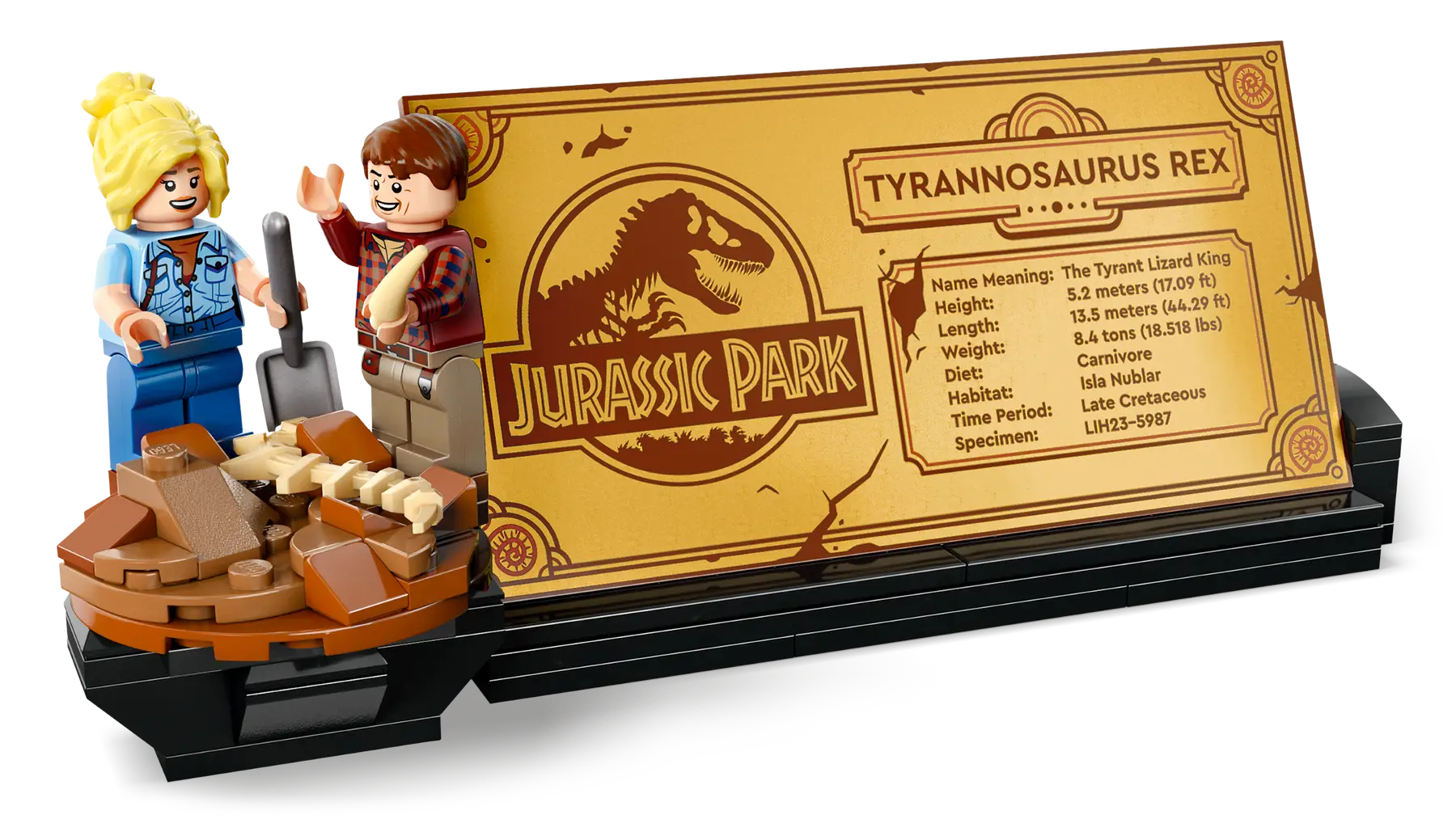 Information board and stand for T-Rex