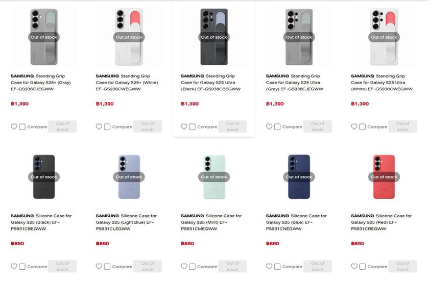 Design and variants of Samsung Galaxy S25, S25+ and S25 Ultra cases revealed