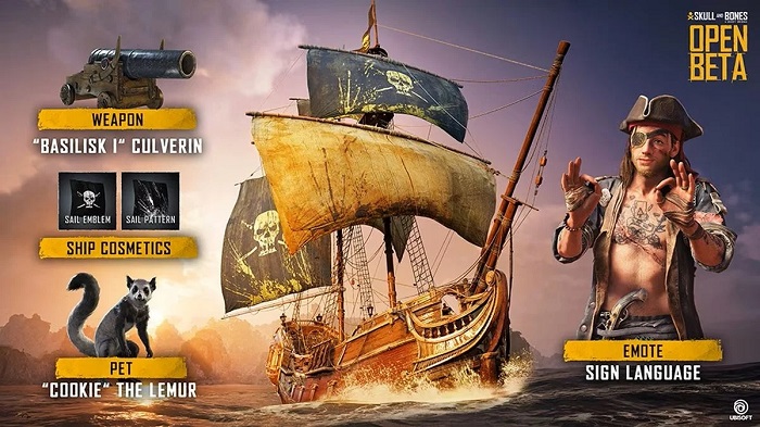 Ubisoft has announced open beta testing for online action game Skull & Bones-2