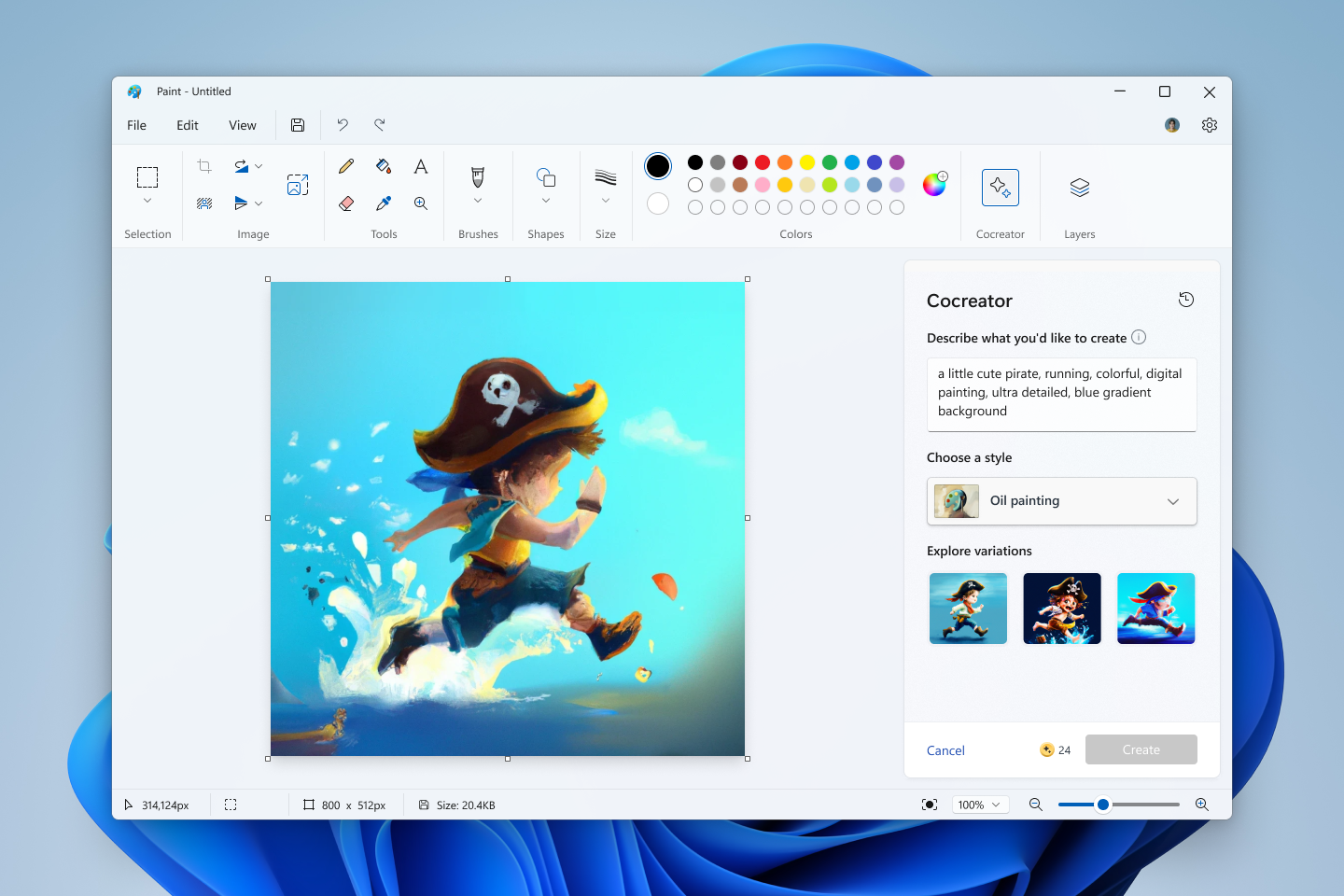 Microsoft teste un générateur d'images basé sur DALL-E dans Paint pour Windows 11