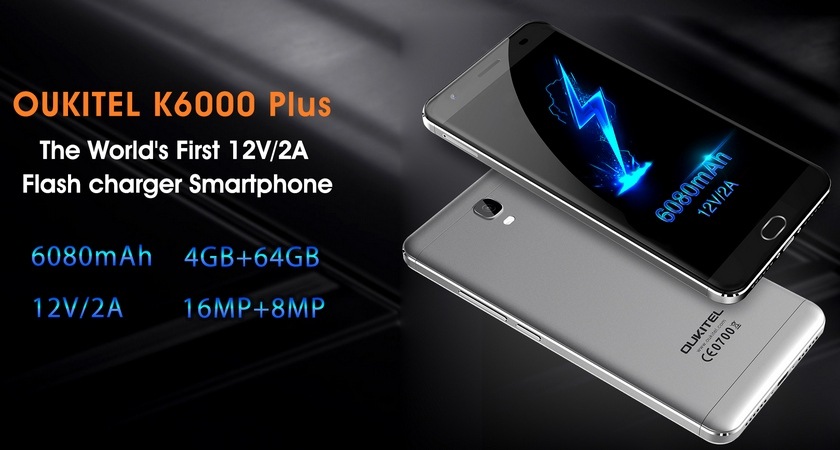 Предзаказ Oukitel K6000 Plus c батареей на 6080 мАч — с 5 апреля за $179.99 K6000 Plus global presale starts.jpg