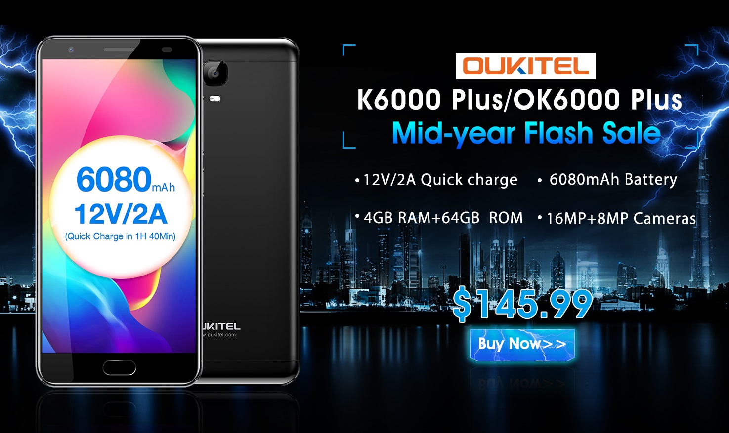 OUKITEL K6000 Plus выходит для США под названием OK6000 Plus и ценником $145.99 K6000 PlusOK6000 Plus.jpg