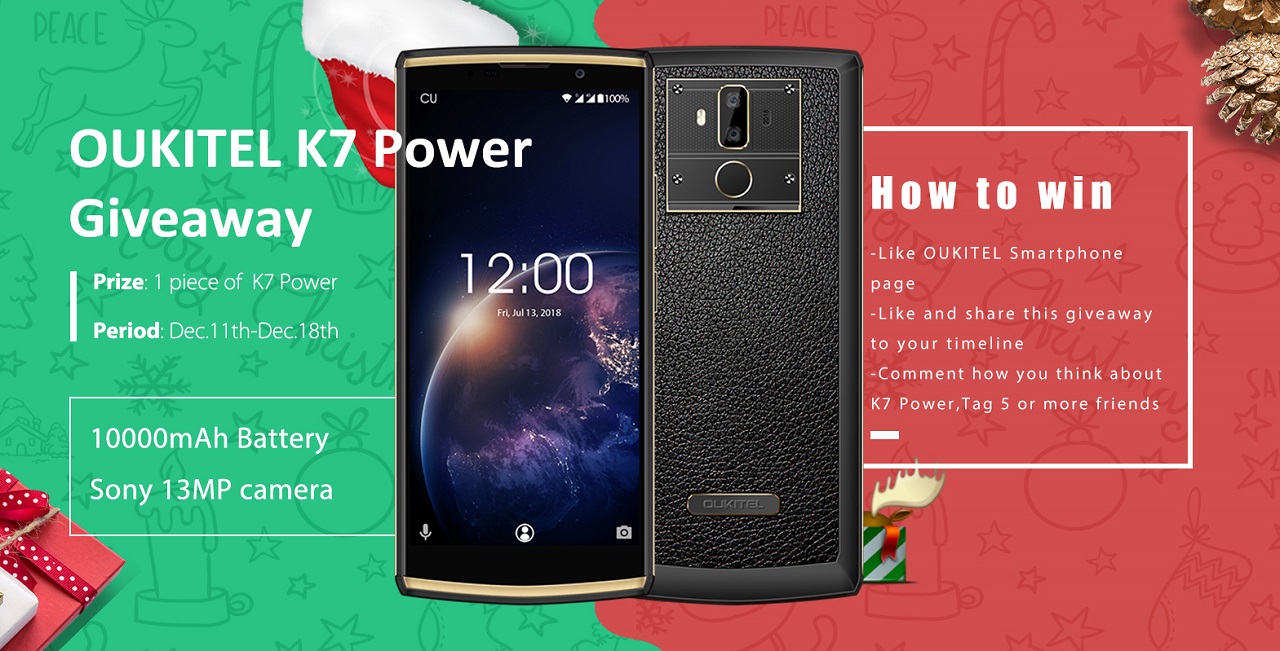 Новогодние скидки начались: OUKITEL K7 Power с батареей на 10000 мАч стоит $99,99-2 K7 power giveaway.jpg