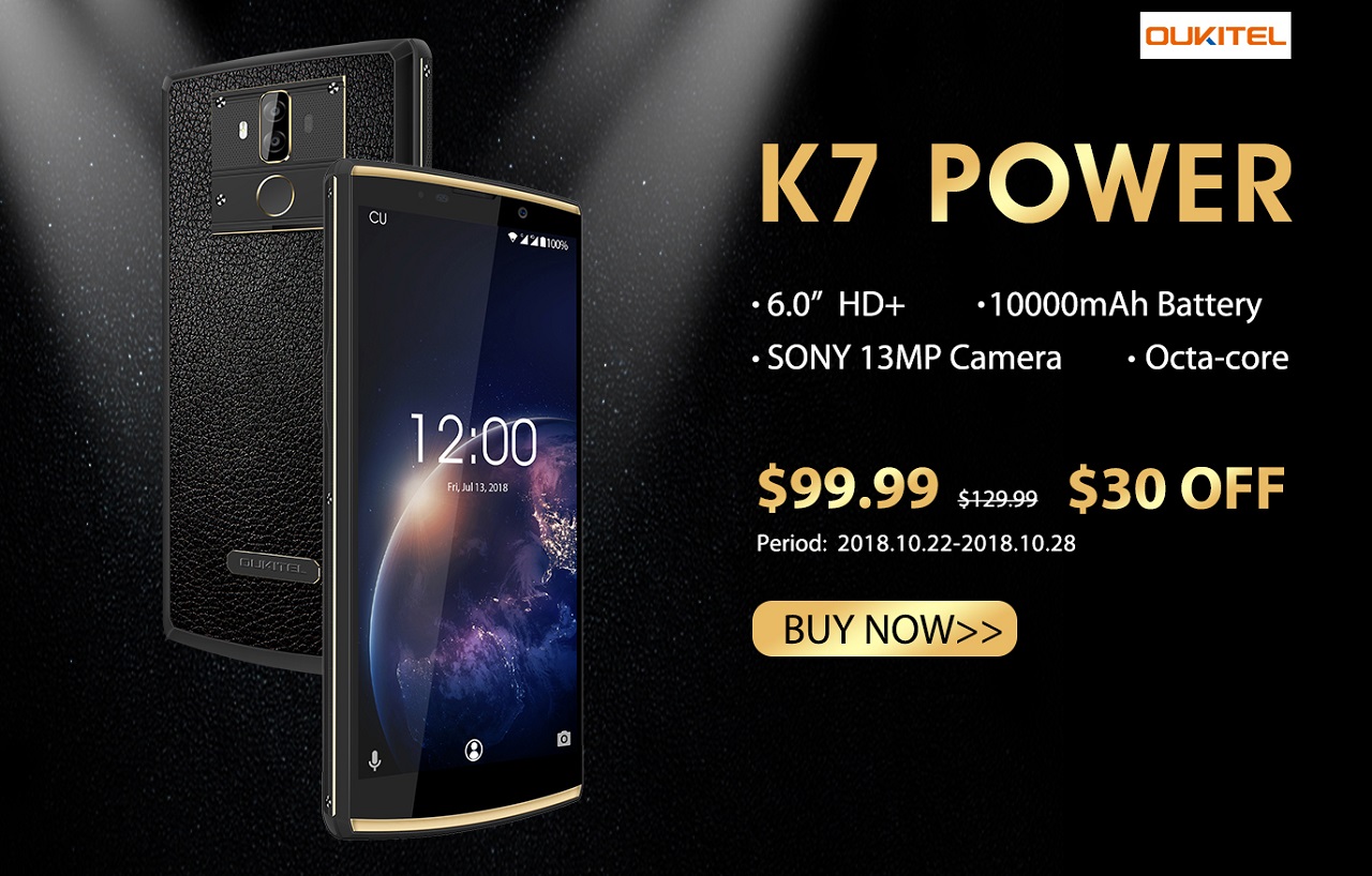 OUKITEL K7 Power: батарея на 10000 мАч и цена $99,99 OUKITEL K7 Power presale.jpg