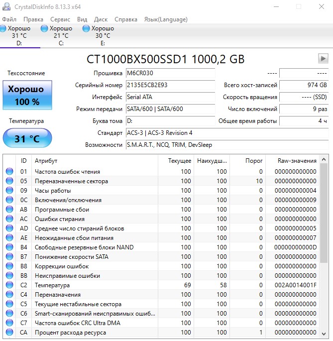 Обзор Crucial BX500 1 ТБ: бюджетный SSD как хранилище вместо HDD-41