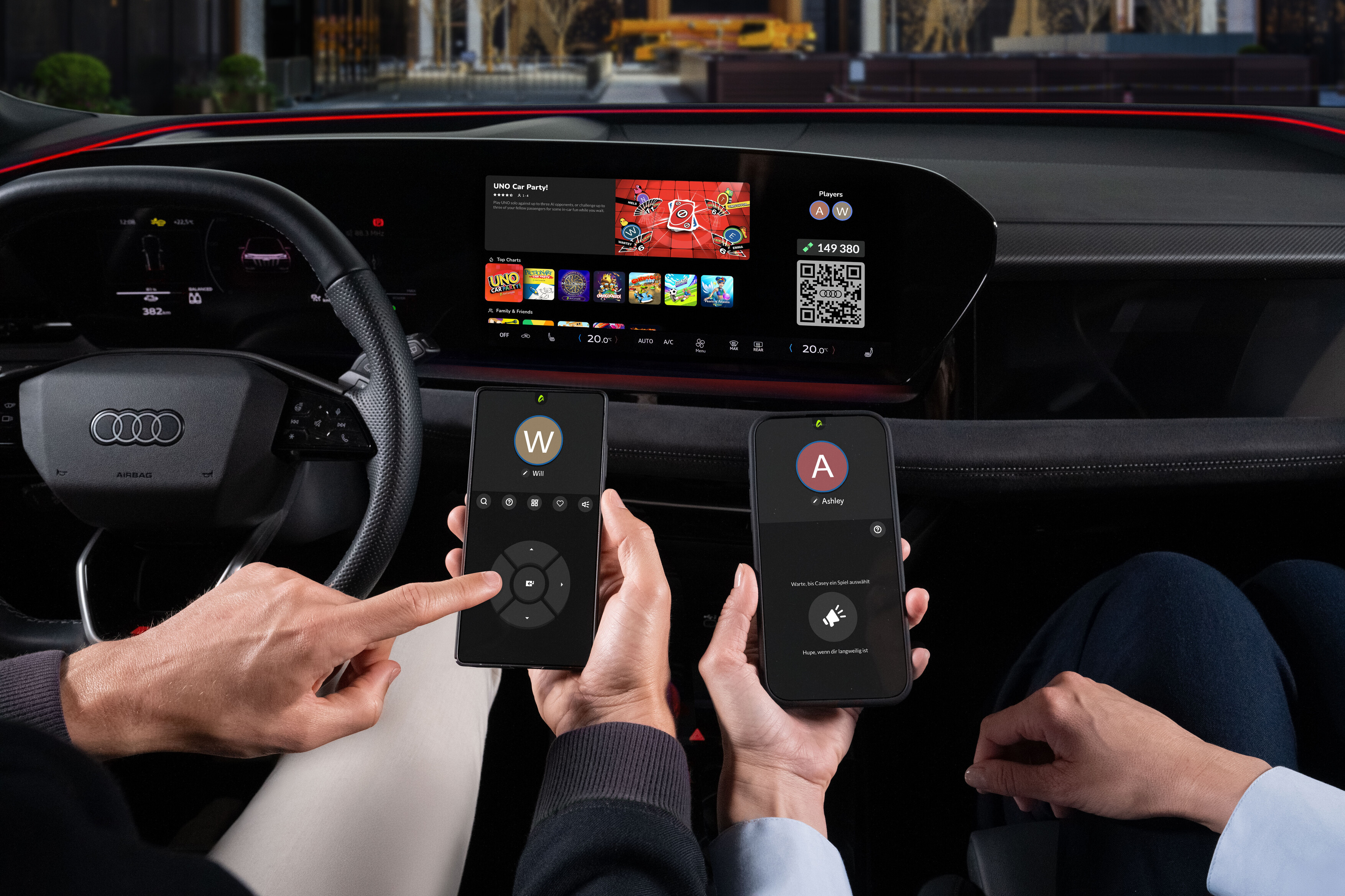 Игровой интерфейс Audi с интеграцией AirConsole