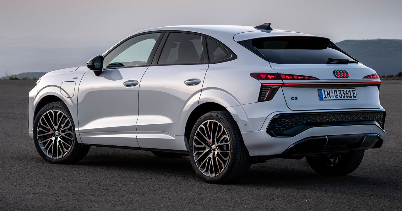 Rear of the Audi Q3 Sportback
