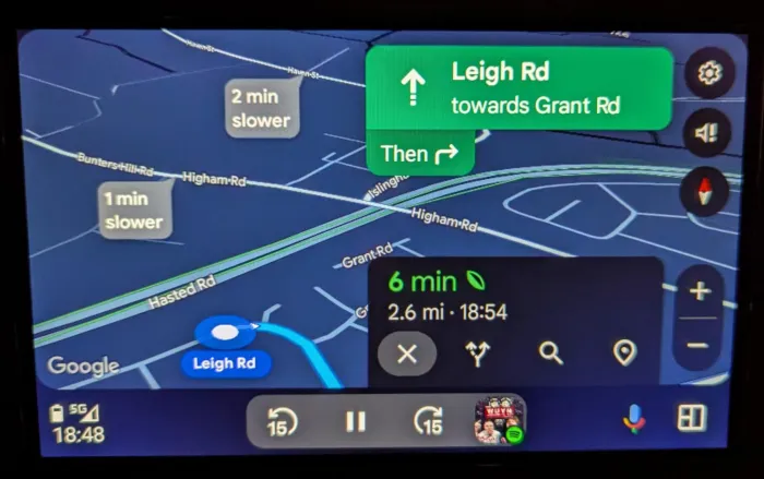 Пример нового интерфейса Google Maps