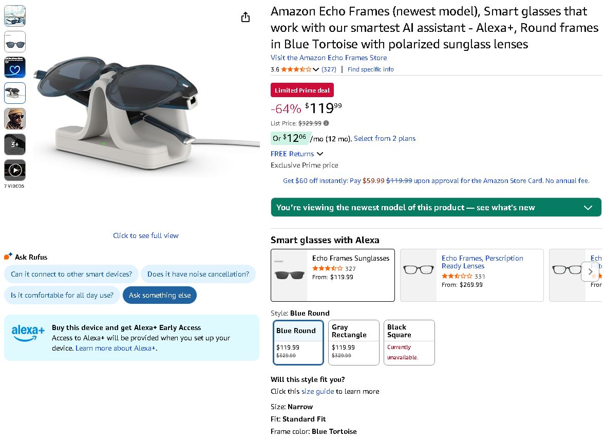 Amazon Echo Frames