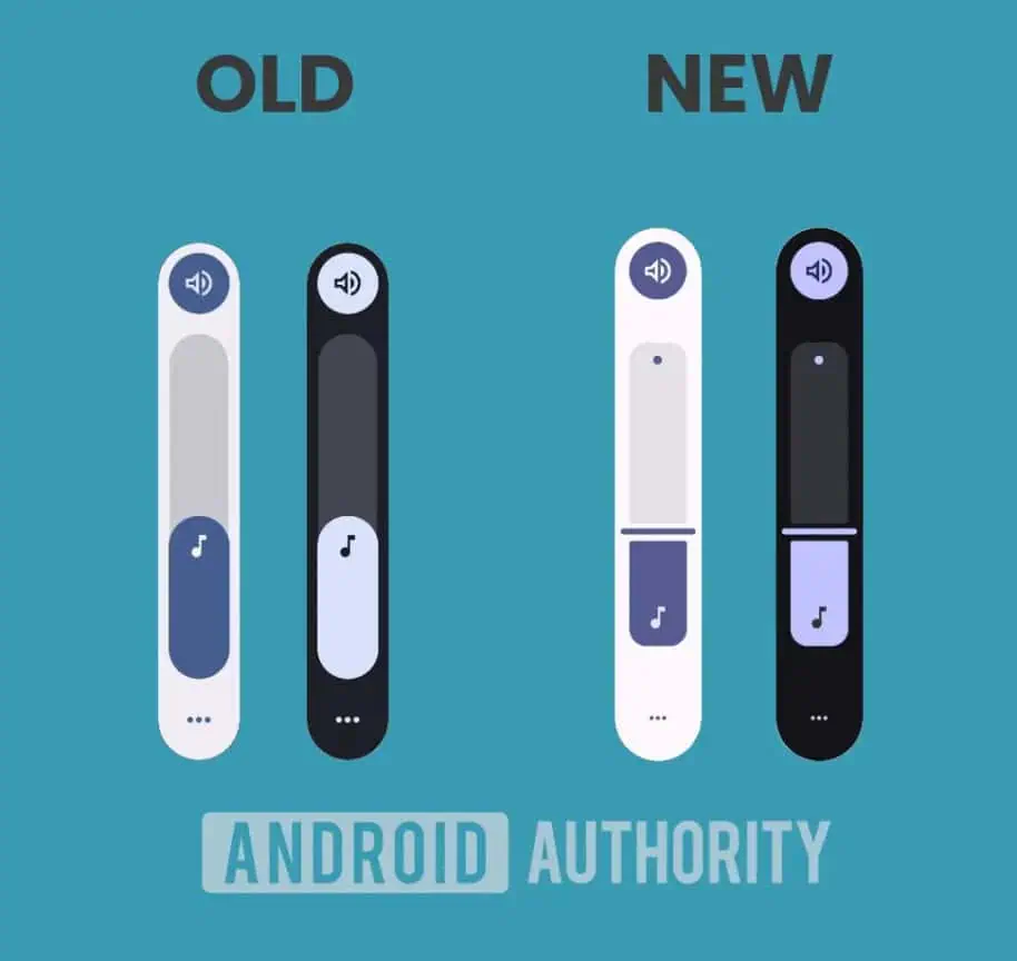 Дизайн повзунка гучності Android 16