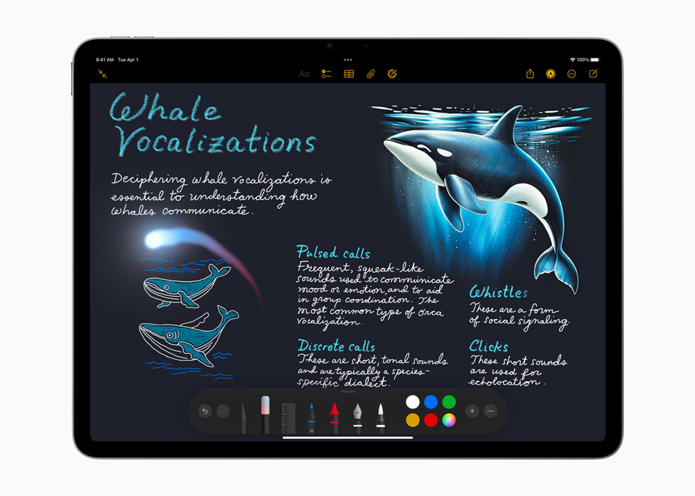 Apple iPad Air с интеллектуальной образной палочкой в заметках