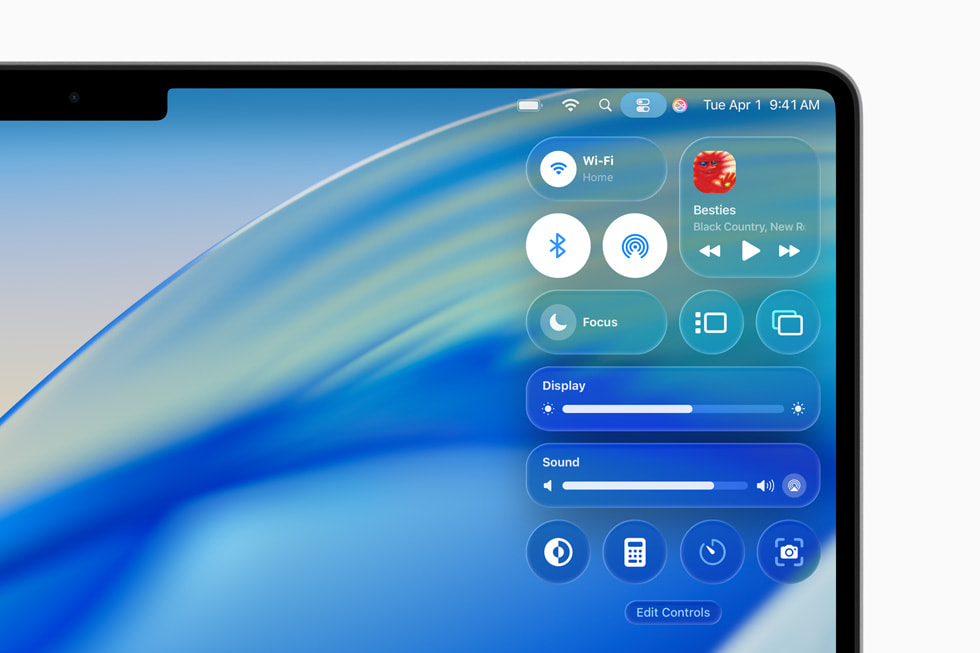 macOS Tahoe 26 - Центр управління