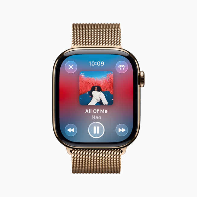 Design Now Playing mis à jour dans watchOS 26