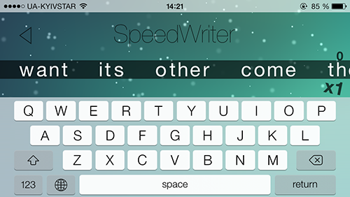 Приложение Дня для iOS: Speed Writer-4