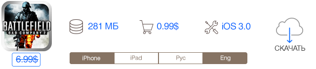 Скидки в App Store: Battlefield: Bad Company 2, Need for Speed: Most Wanted, Quell Perflect+, RADSONE.-2 Скидки в App Store: Battlefield: Bad Company 2, Need for Speed: Most Wanted, Quell Perflect+, RADSONE.-2