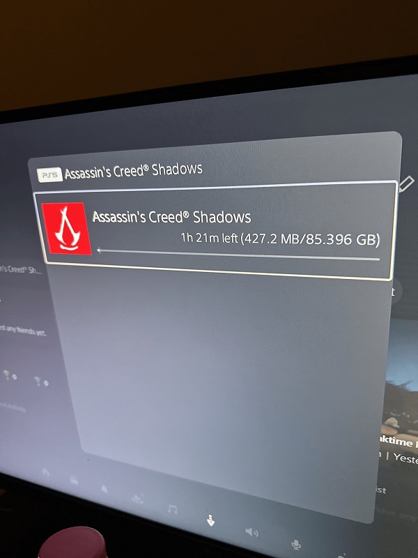 Розмір інсталяційного файлу Assassin's Creed Shadows