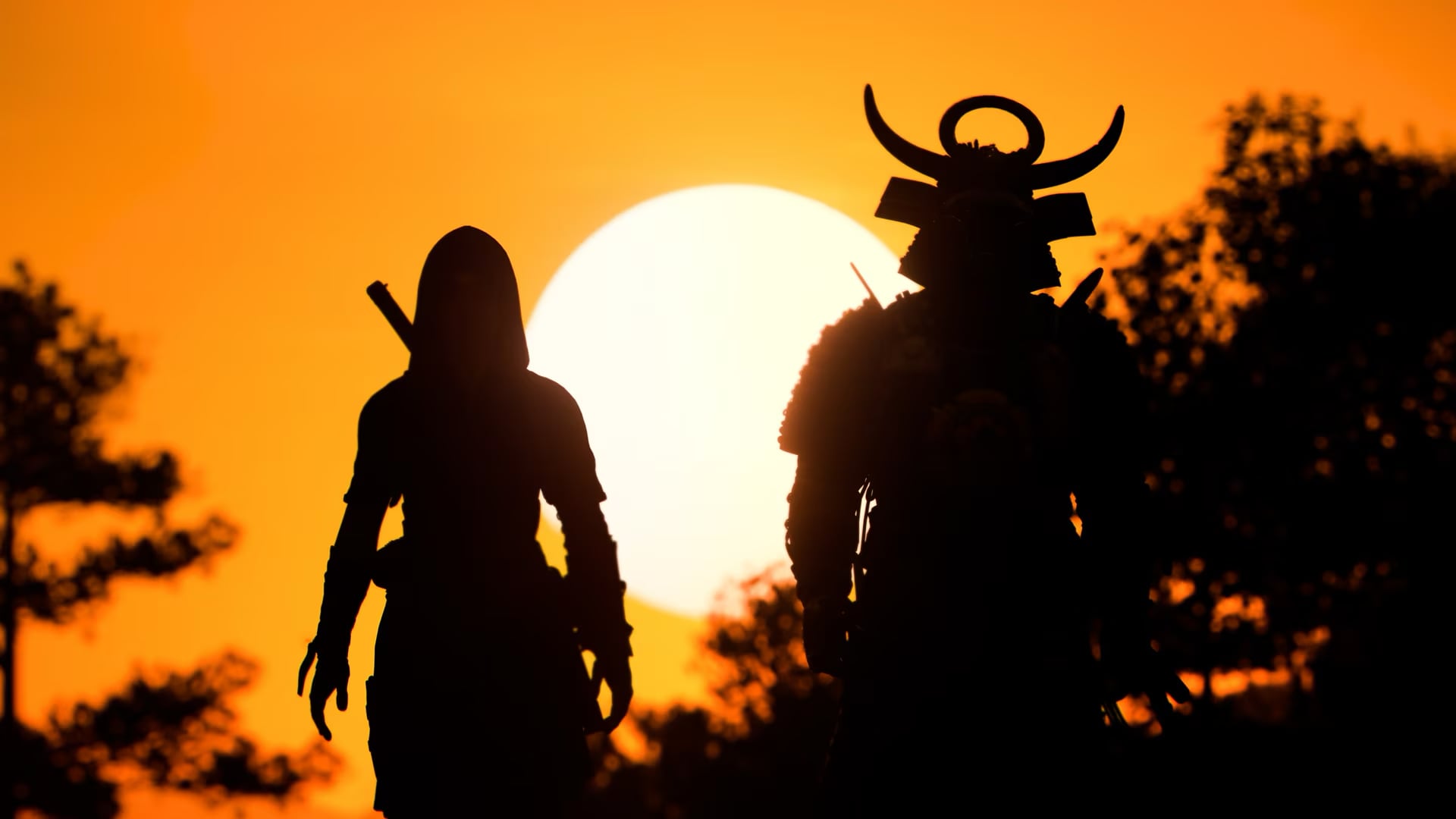 Naoe and Yasuke walk off into the sunset