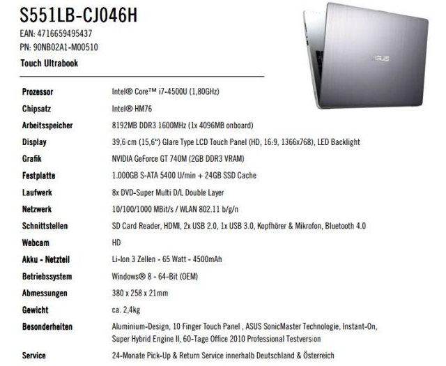 Ультрабук ASUS VivoBook V551 с 15.6-дюймовым дисплеем 1366x768 и процессором Intel Haswell-2 Ультрабук ASUS VivoBook V551 с 15.6-дюймовым дисплеем 1366x768 и процессором Intel Haswell-2