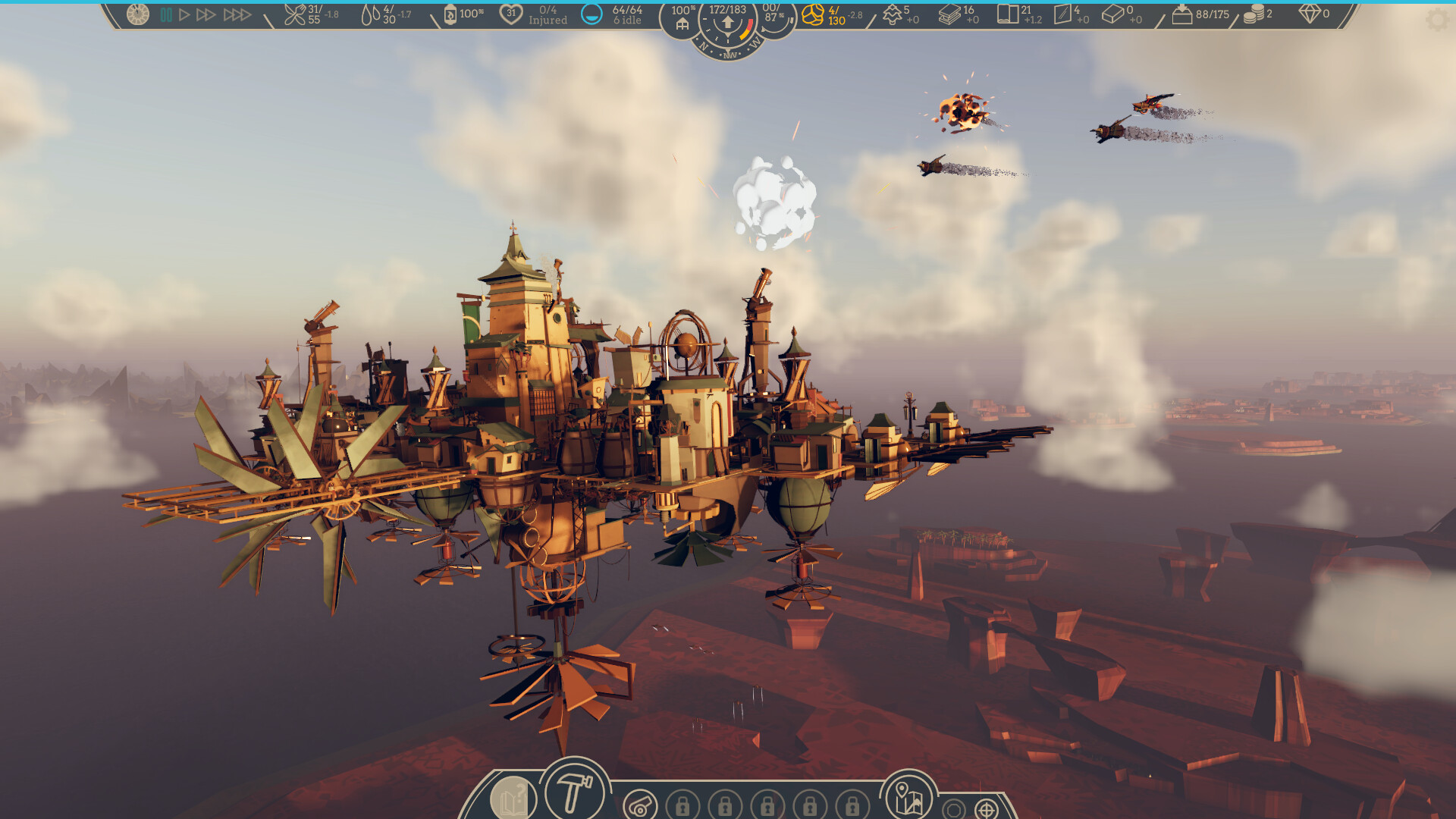 A scene from the game Airborne Empire
