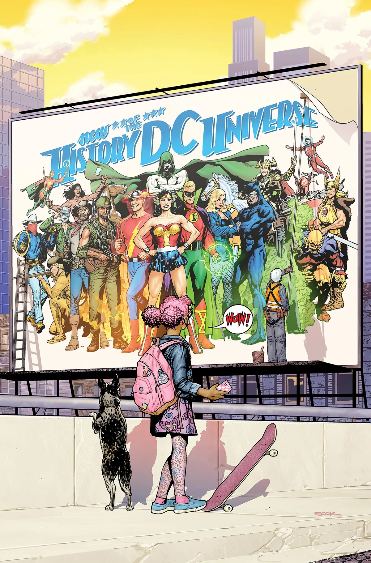 A page from the new history of the DC Universe