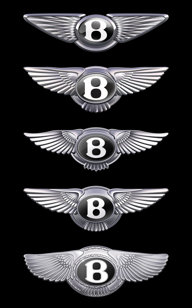 The evolution of the Bentley emblem