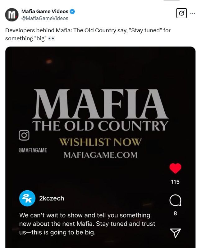 Тизер Mafia: The Old Country